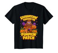 Niños Sasquatchin' Through The Pumpkin Patch Halloween Camiseta