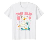 Niños Segundo cumpleaños de Two Tonly Goose para niños pequeños de 2 años Camiseta