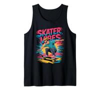 Niños Skateboarding Skater Skater Retro Nostalgia Camiseta sin Mangas