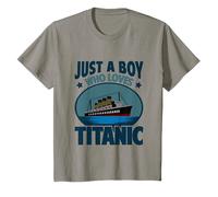 Niños Solo un niño al que le encanta el Titanic, el barco, el Titanic, niños pequeños Camiseta