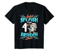 Niños Splish Splash 4º cumpleaños Bash Dolphin Buceo 4 años Camiseta