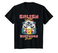 Niños Splish Splash 8º cumpleaños Bash pingüino playa piscina fiesta Camiseta