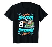 Niños Splish Splash 8º cumpleaños Bash Squirrel Pool Party Beach Camiseta