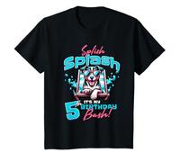 Niños Splish Splash - Fiesta en la piscina con temática de perro para 5º cumpleaños Camiseta