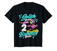 Niños Splish Splash - Fiesta en la piscina de flamencos de 2 años de edad Camiseta