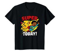 Niños Super 3 Today - Tema de superhéroe de cumpleaños para niños Camiseta