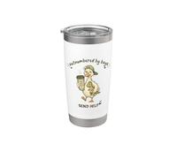 Niños superados en número Mamá Pato Ganso Dinosaurio Enviar Ayuda Mamá Vida Vaso térmico de acero inoxidable de doble pared