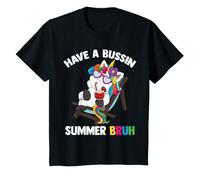 Niños Tener un Unicornio Bussin Summer Bruh para el último día de escuela Camiseta