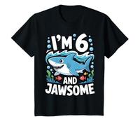 Niños Tengo 6 años y el Sexto cumpleaños de Jawsome Shark Camiseta
