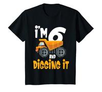 Niños Tengo 6 años y lo cavo 6 años de edad 6th Birthday Boy Gift I'm 6 Camiseta