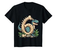 Niños Tengo 6 Huesos de Dinosaurio T-Rex, niño del Sexto Camiseta