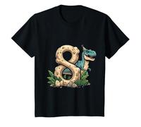 Niños Tengo 8 años, Dinosaurio, T-Rex, Huesos, Octavo cumpleaños Camiseta
