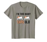 Niños Tengo tantos gatos viejos, divertido segundo cumpleaños, cumpleaños de 2 años Camiseta