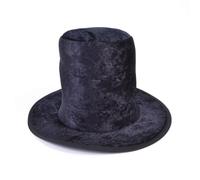 Niños Terciopelo Negro Top Sombrero Willy Wonka Loco Libro Día Disfraz Accesorio