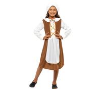 Niños Tudor Disfraz Niña Medieval Mucama Disfraz de Carnaval Niños