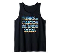 Niños Turks & Caicos 2026 Trip Holiday Vacay Girls Birthday Camiseta sin Mangas