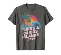 Niños Turks Islas Caicos 2026 Vacaciones Surfer Trip Moms BFF Camiseta