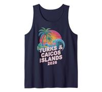 Niños Turks Islas Caicos 2026 Vacaciones Surfer Trip Moms BFF Camiseta sin Mangas