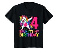 Niños Unicornio 4º cumpleaños 4 años Unicornio Es mi cumpleaños Camiseta