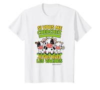 Niños Vache Animaux Ferme Humor Fermier Enfant - con Les Vaches Camiseta