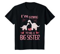 Niños Voy A Ser Una Hermana Mayor Dinosaurios Ascendidos A Hermana Camiseta