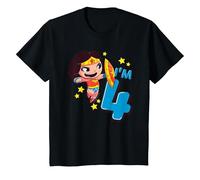Niños Wonder Woman 4th Birthday Cute I'm 4 Camiseta