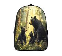 niños y niñas mochila de viaje 2 compartimento fauna informal moda 3d impresos mochilas familia de osos del bosque con bolsillos grandes mochilas ligeras-16,para adolescentes adultos