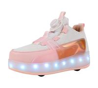 Niños y niñas Niños USB Recargable Intermitente Zapatos con ruedas, 7 Coloridos LED Roller Zapatillas de Skateboard Zapatillas Luminosas con Ruedas Deportivas Multideportes Multideportes Multifunción