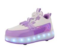 Niños y niñas Niños USB Recargable Intermitente Zapatos con ruedas, 7 Coloridos LED Roller Zapatillas de Skateboard Zapatillas Luminosas con Ruedas Deportivas Multideportes Multideportes Multifunción