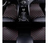 NINQ Coche Alfombrillas para Porsche Cayenne 2018 2019 2020 2021 2022 2023 2024 2025, Medida Alfombras de Revestimientos Suelo Antideslizantes Impermeables Alfombrilla Accesorios,D-Black Red