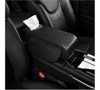 NINQ Coche Funda Consola Central Reposabrazos para Honda Fit 2006-2011 2012 2013 2014 2015 2016 2017 2018 2019 2020, Cuero Impermeable Cojín Apoyabrazos Alfombrilla Protector Accesorios,Black