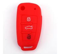 NINQ Coche Llave Cubierta para Audi A1 A3 A4 A6 A8 Q3 TT S3, Coche Llave Protector, Funda Llave de Coche Resistente Al Polvo Accesorios,Normal-C Red