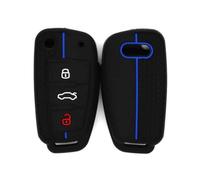 NINQ Coche Llave Cubierta para Audi A3 8P1 2003-2012, Coche Llave Protector, Funda Llave de Coche Resistente Al Polvo Accesorios,Normal-B Black Blue