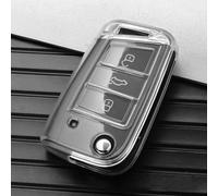 NINQ Coche Llave Cubierta para Cupra Formentor/Born 2020-2025, Coche Llave Protector, Funda Llave de Coche Resistente Al Polvo Accesorios,Normal-A Transparent