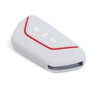 NINQ Coche Llave Cubierta para Passat B9 2024 2025, Coche Llave Protector, Funda Llave de Coche Resistente Al Polvo Accesorios,Normal-B White Grey