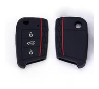 NINQ Coche Llave Cubierta para Skoda Kodiaq Kamiq Rapid Spaceback, Coche Llave Protector, Funda Llave de Coche Resistente Al Polvo Accesorios,Normal-J Black