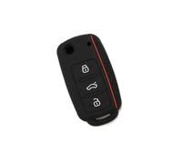 NINQ Coche Llave Cubierta para VW Caddy Touran Tiguan, Coche Llave Protector, Funda Llave de Coche Resistente Al Polvo Accesorios,Normal-A Black