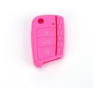 NINQ Coche Llave Cubierta para VW Golf 7 MK Polo Jetta 4 Touran T-ROC, Coche Llave Protector, Funda Llave de Coche Resistente Al Polvo Accesorios,Normal-C Red