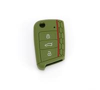 NINQ Coche Llave Cubierta para VW Polo 2G 6R 6C, Coche Llave Protector, Funda Llave de Coche Resistente Al Polvo Accesorios,Normal-F Green