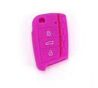 NINQ Coche Llave Cubierta para VW Polo 2G 6R 6C, Coche Llave Protector, Funda Llave de Coche Resistente Al Polvo Accesorios,Einheitsgröße-D Rose