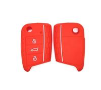 NINQ Coche Llave Cubierta para VW Polo 7 2G 6R 6C MK6 Jetta 4, Coche Llave Protector, Funda Llave de Coche Resistente Al Polvo Accesorios,Normal-E Red