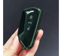 NINQ Coche Llave Cubierta para VW Seat Ateca 2020, Coche Llave Protector, Funda Llave de Coche Resistente Al Polvo Accesorios,Normal-D Transparent Green