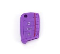 NINQ Coche Llave Cubierta para VW Touran T-ROC Tiguan Touran, Coche Llave Protector, Funda Llave de Coche Resistente Al Polvo Accesorios,Einheitsgröße-G Purple