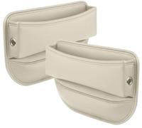 NINQ Coche Relleno de Huecos de Asiento para Dodge Viper SRT Viper 2012 2013 2014 2015 2016 2017 2018, Organizador Coche Multifunción Organizador Huecos de Asiento Bolsa Lateral,2 Piece-Beige