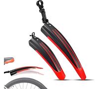 NINQ Guardabarros Bicicleta para Kona CoilAir Supreme 2008, Ajustable Salpicaduras Delantero y Trasero Accesorios, para 20"-26" Bicicleta,C-Red