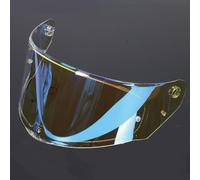 NINQ Lente de Visera Casco de Motocicleta para LS2 FF320 / FF328 / FF353 / FF800, UV Antivaho Visera de Lente Casco Accesorios Cascos de Moto,Normal-H Revo Clear Blue