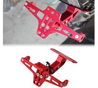 NINQ Soporte para Placa Matrícula Motocicleta para Honda Beat 2013-2020 2021 2022 2023, Ajustable Telescópico Aluminio Soporte para Matrícula Motocicleta Accesorios,A-Red