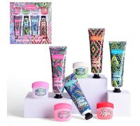 Ninsetinsoe Juego de 8 cremas de manos y bálsamo labial, aroma de larga duración para el cuidado intensivo de manos y labios secos, crema hidratante calmante e hidratante con fragancia