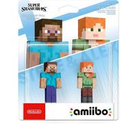 Nintendo Amiibo Figura Super Smash Bros Minecraft Steve y Alex