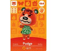 Nintendo Animal Crossing Happy Home Designer Amiibo Card Pudge 064/100